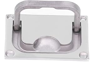 AUSLA Poignée de Trappe pour Bateaux Poignée Marine en Acier Inoxydable Trappe Encastrée pour Bateau Poignée de Traction Encastrée pour Yacht Boat Casier d'armoire Marine (96 * 69mm)