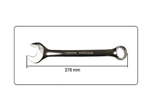 Ring Maulschlüssel 24 mm gekröpft aus poliertem Chrom Vanadium Stahl - 2