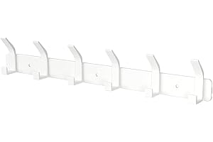 Eucomir Coat Hooks Wall Mounted Coat Hook Door Hanger Self-Adhesive Door Hooks for Living Room, Kitchen, Bathroom Etc(White)