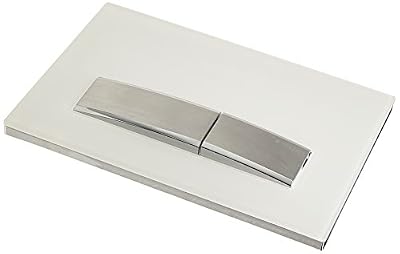Geberit Sigma50 Plaque de déclenchement, poussoir de haute qualité à double chasse, blanc (blanc alpin) avec chrome brossé, réf. 115.788.11.5