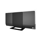 Aufstellung freistehhend, Standfuß im passendem Design ist im Lieferumfang, oder Wandmontage. Durch das moderne und flache Design erscheint die Antenne an der Wand fast wie ein Kunstwerk