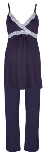 Radiance Camisole Pyjamas (Maternity & Breastfeeding) in Navy (Small - UK 8)