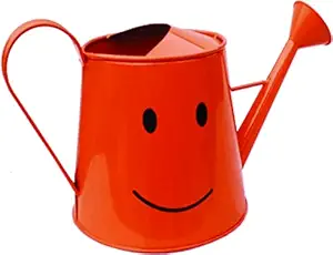 Railing planter impex Heart Smile 3 litres Metal planters Round Watering Can - Rust Free Home Decor Gifting, Garden, Gardening, Tools - ( Pack of 1, Red )