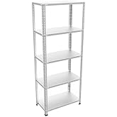 5 Katlı Galvaniz &Ccedil;elik Raf - Depo, Arşiv, Kiler, Dosya, Market Rafı, Civatalı Raf Sistemi 31x75 cm 200 cm 0.70 mm