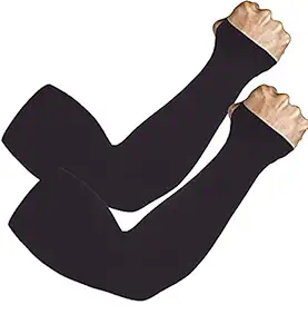 THE BLAZZE 2014 Thumb Hole Arm Sleeves for Men and Women (S, Black)
