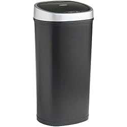 VonHaus Poubelle Automatique avec Détecteur de Mouvement - 50L - Acier Inoxydable - 37 x 30 x 73 cm