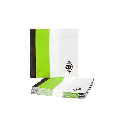 Preisvergleich Produktbild Borussia Mönchengladbach Servietten schwarz / weiß / grün