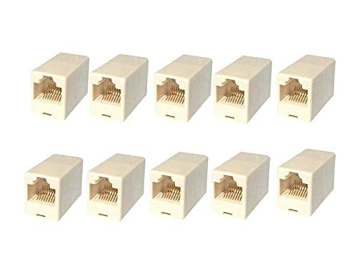 WETEK RJ45 8P8C CAT5, CAT5E, CAT6 Female to Female LAN Network Cable Connector -(Pack of 10)