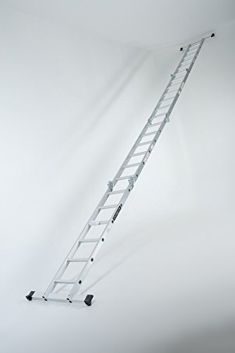 LEITER MEHRZWECKLEITER ANLEGELEITER STEHLEITER 670cm AUS ALUMINIUM 6.7 M VIELE FUNKTIONEN MIT STABILISIERUNG KS6.7 - 9