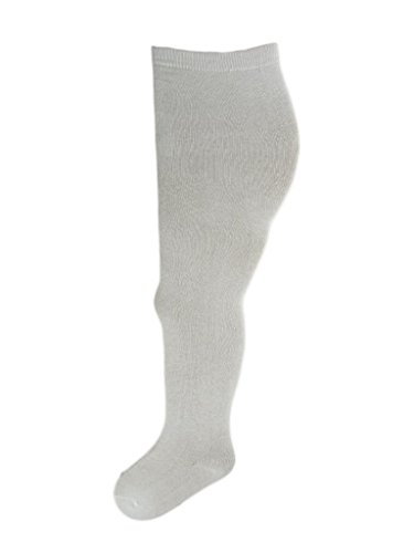 4 Pairs of Girls Supersoft Cotton-Rich Tights (2-3 Years, White)