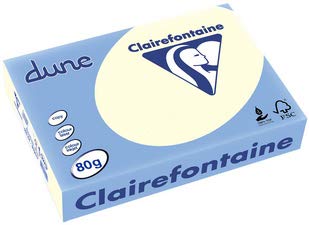 CLAIREFONTAINE Lot de 4 Ramettes 250 Feuilles Dune 160g A3 420x297 mm Certifié FSC / TCF Blanc