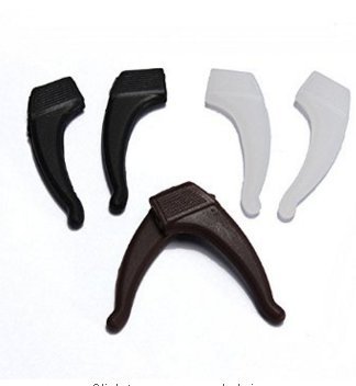 Ine2wo3 Glasses slip soft silicone earmuffs ear hook ear clip one pair of transparent color