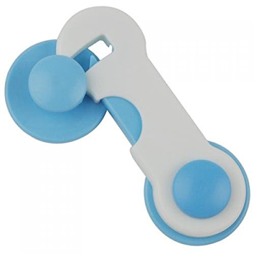 PIXNOR 10pcs Drawer Door Fridge Cabinet Safety Lock Latch for Kids Children Baby (Blue)