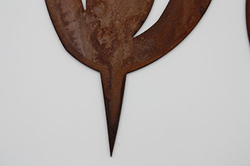 Metall Flammen in 4 verschieden Größen von Rostikal, Edelrost - 3