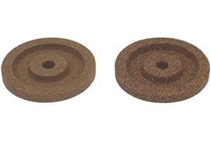 COFFEEE Coppia di smerigli (n. 2) - con gradino e mozzo grana fine e grossa - affilatoio affila lama affettatrice compatibile con RGV, FAC, MISTRO, SIRMAN, CASADIO e altre. Misure ø 45 - h 8 - foro 6 mm