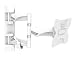 Produktbild König KNMA-SFM30W TV-Wandhalterung mit voller Beweglichkeit (33-66 cm (13-26 Zoll), 30 kg (66 lbs))