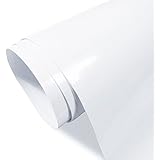 12''x10ft Glossy White Permanent Adhesive Vinyl for Craft Cutters,Letters,Decals and Sign Plotters