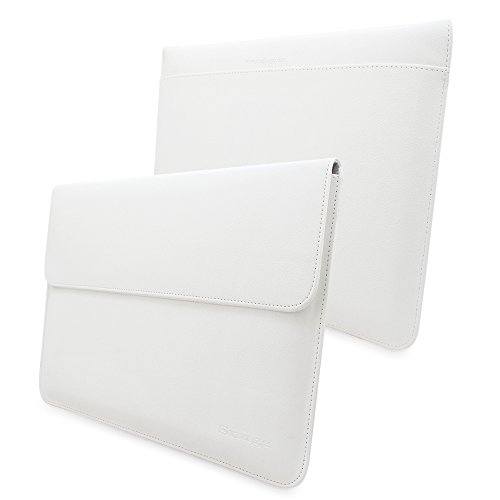 TheSnugg B00FJUQLRC 13Zoll Ärmelhülle Weiß Notebooktasche - Notebooktaschen (33 cm (13 Zoll), Ärmelhülle, Weiß, Baumwolle, Polyurethan, Einfarbig, Nubuck fibre)