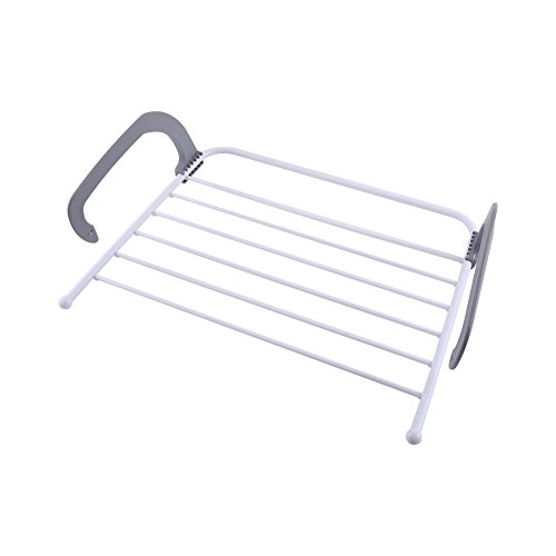 Wäschetrockner für Balkongeländer Heizkörper Praktischer Multifunktion Wäscheständer (Grau) - 4