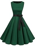 ❤Draußen Material: 98% Baumwolle+2% Elasthan ( außerhalb 3 Farbe, wie Dark Green Cherry, Black Cherry und Black Skull, sie sind aus Satin, 100% Polyester) Und alle unsere Kleider haben ein Futter am Oberteil, was aus 100% Polyester besteht .