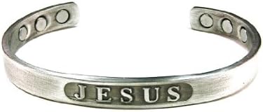 Magnetic Copper Golf Bangle Cuff Bracelet Jesus