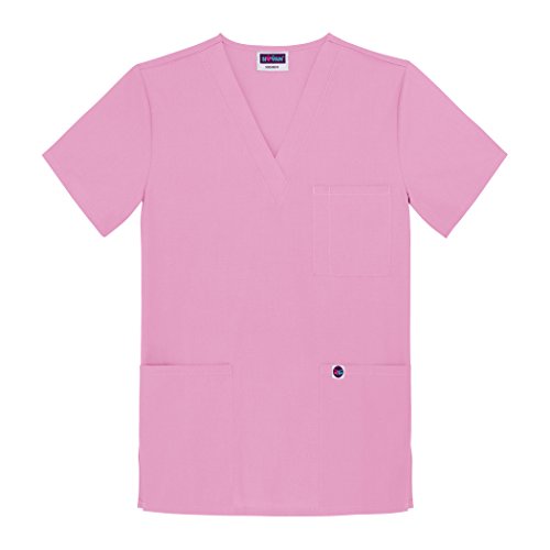 Uniformes Médicaux Unisexe Col V Tunique 3 Poches Haut d'infirmier Blouse d'Hôpital - S8304 Couleur: SBT | Taille: XL