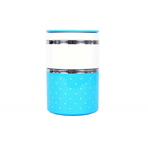 Edelstahl Warmhaltebehälter 930 ml Thermobehälter BPA Frei Lunch-Box Blau - 3