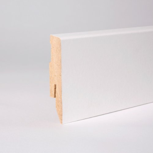 Dekor-Sockelleiste - Fußleiste - Höhe 60mm in Weiß