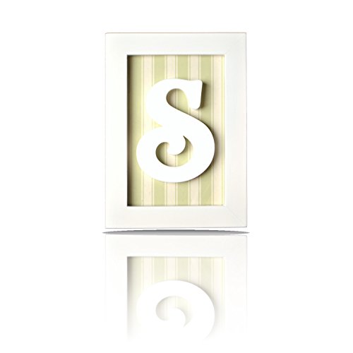LETTER S - Individually Framed Baby Letters - with Blue, Pink and Green Backgrounds included for Free