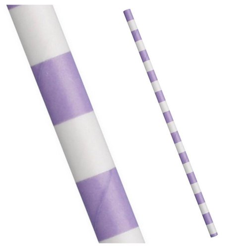 Preisvergleich Produktbild Paper Drinking Straws - Lilac Circle - 25 Pack