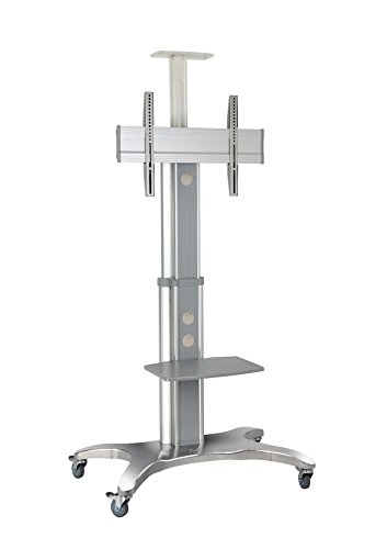 AVF1500-60-1P TV Standfuss, Trolley, TV Wagen, Ständer. mobil mit feststellbaren Rädern, Alu - 2