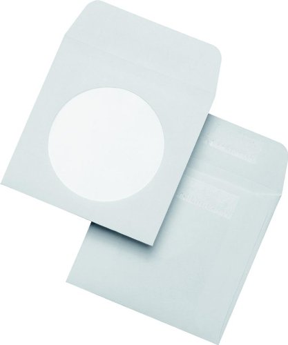 50 Mini CD DVD Hüllen 85x85 Papierhüllen selbstklebend