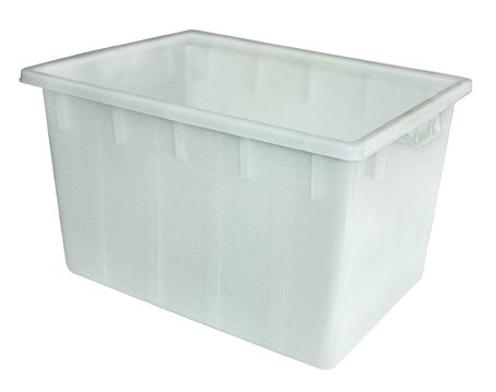 Kunststoffwanne 170 Liter, LxBxH 800 x 600 x 490 mm, PE-HD Kunststoff, weiß, lebensmittelecht