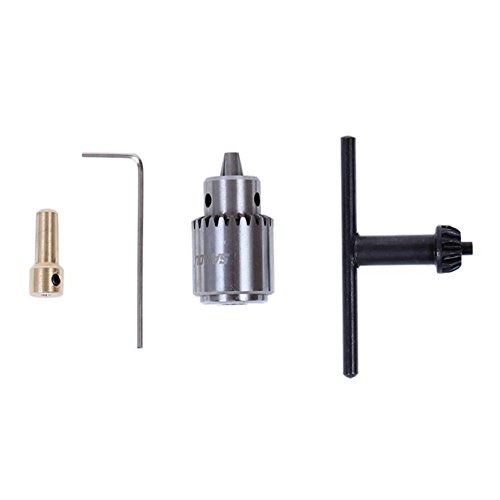 Micro Motor Bohrfutter Spannbereich 0,3–4 mm jto Verjüngung Bohrfutter mit Bohrfutterschlüssel 3,17 mm Messing Mini Electric Motor Schaft Anschluss