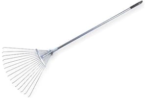 arbeitsbedarf24 verstellb. Fächerrechen aus Aluminium, Fächerbesen Laubbesen Laubrechen Harke