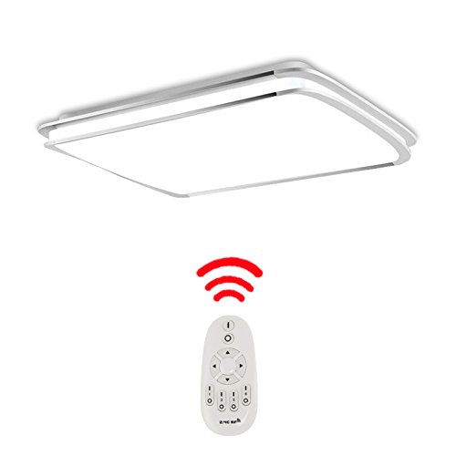 Preisvergleich Produktbild VINGO® 48W LED Deckenleuchte Deckenbeleuchtung Badleuchte gemütliches Licht Innenleuchte Wohnzimmer Smart Küchenleuchte Energiesparende Flurlampe Möbeleinbauleuchte Dimmbar Esszimmer Moderne mit Fernbedienung Licht aus Aluminium