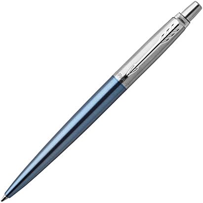 Parker Jotter Ballpoint Pen - Waterloo Blue Chrome Trim