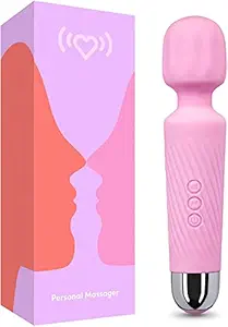 Tudox Personal Mini Wand Massager for Back, Legs, Neck. Powerful, Cordless, Waterproof, Wireless with 30 Magic Vibration Modes. Compact and USB Rechargeable for Women & Men multicolour