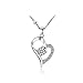 Produktbild CS Heart Shaped Halskette S925 Silber Intarsien Zirkonium Bohrer Schlüsselbein Kette Silber Schmuck Kurze Weibliche Urlaub Geschenk (Size : Chain length 45CM)