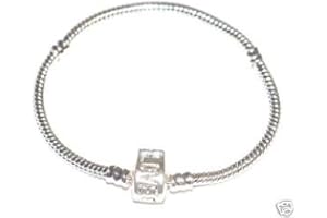 Riga Silver Plated European 'LOVE' Charm Beads Bracelet 21cm *Fits Pandora Charm Beads*