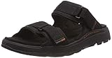  Clarks Un Trek Walk, Sandalias de Talón Abierto para Hombre, Negro (Black Nubuck-), 46 EU