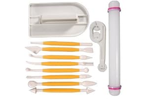 Shentian 4 Kit de herramientas para modelar pasta de azúcar fondant