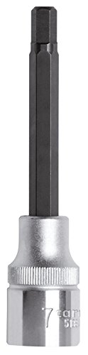 CAROLUS 5138.07 Schraubendrehereinsatz 1/2", Innensechskant 100 mm lang, 7 mm, 1 Stück