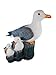 Produktbild Tierfiguren 3 Möwe auf Poller 12 x 17 cm Vogel Meer See Nordsee Seagull Maritim Deko GTT B1