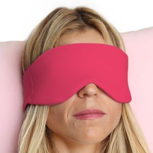 HappyLuxe Escape Sleeping Mask, Great for Sleep, Flights, and Travel, Made from Sustainable Fabric, Brushed Fuchsia