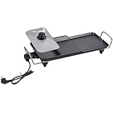 Plancha asar 3 en 1 lisa acanalada y con tapa gran tamaño 58x28cm antiadherente