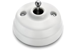 FONTINI - Va & Vient Porcelaine blanche Manette et vis chrome brillant DIMBLER
