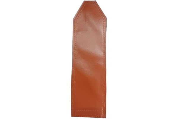 KIING BROWN Flag Rod Cover for All Car Models - Brown Luxury Faux Leather - Universal Fit