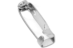 HANDARBEIT-LIEBLINGSLADEN Broschennadeln Silber 10 Stück 20 mm Metall für Schmuck- und Handarbeiten