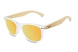 UV 400 CE Gafas de Madera Mosca Negra Modelo Mix Fog and Red Wood Sunglasses